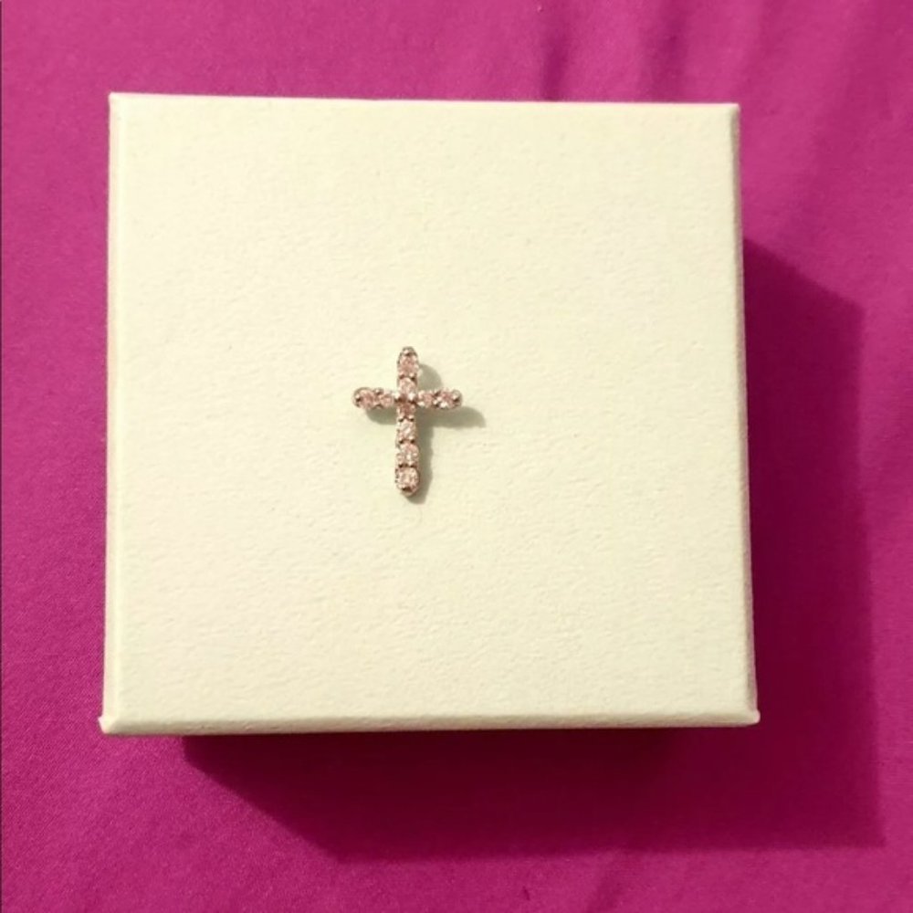 Cross Diamond 0.5ct Platinum pt900 Jewelry Pendant Head - Picture 7 of 8